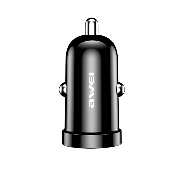 awei C-826 Mini Dual USB 2.4A Car Charger(Black)
