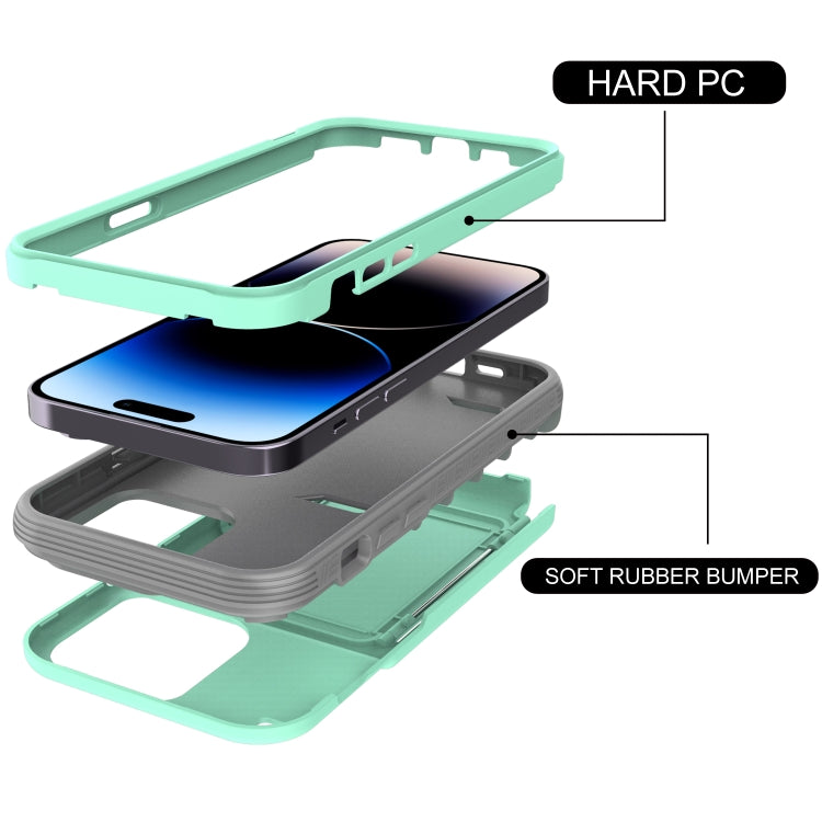 For iPhone 14 3 in 1 PC + TPU Mirror Phone Case