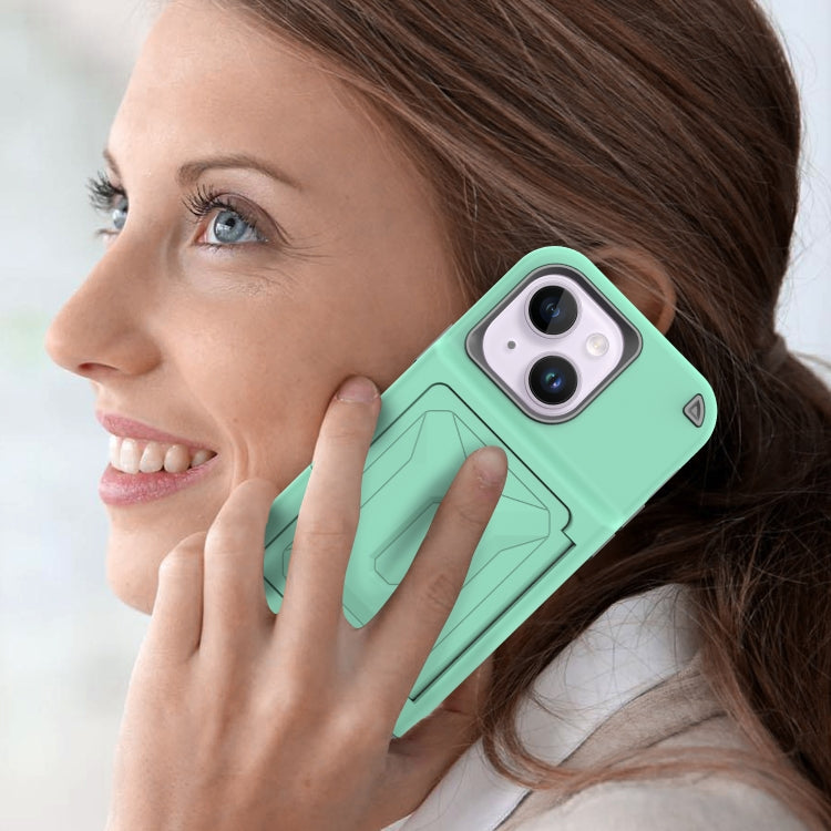 For iPhone 14 3 in 1 PC + TPU Mirror Phone Case