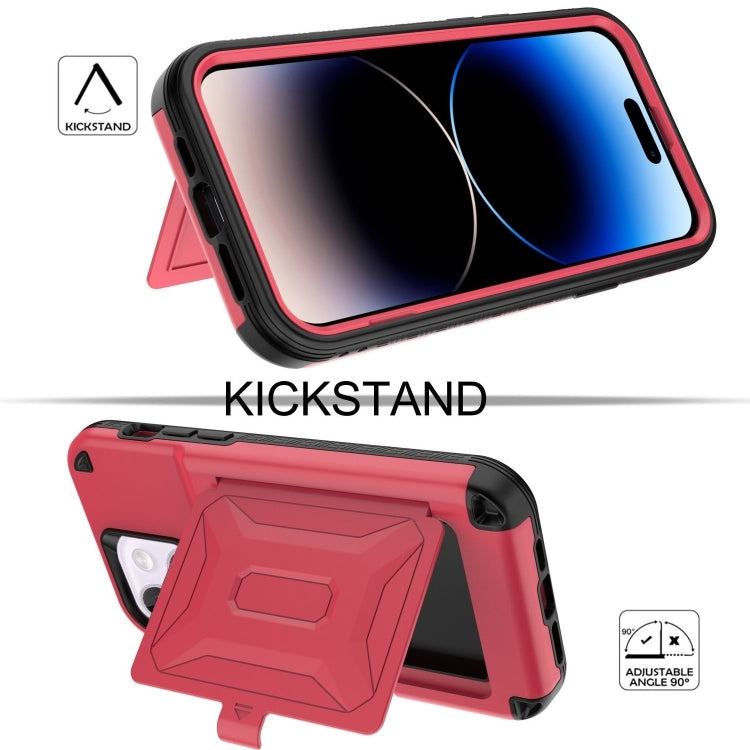 For iPhone 14 3 in 1 PC + TPU Mirror Phone Case