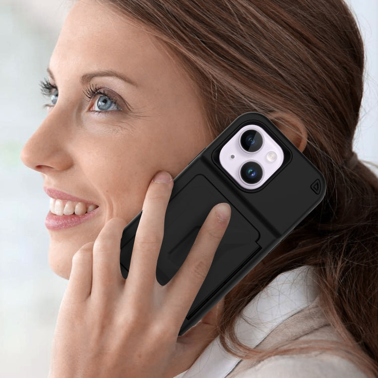For iPhone 14 3 in 1 PC + TPU Mirror Phone Case