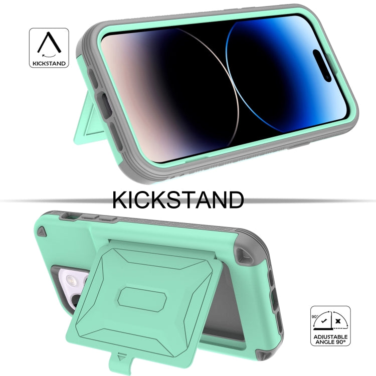 For iPhone 14 Plus 3 in 1 PC + TPU Mirror Phone Case