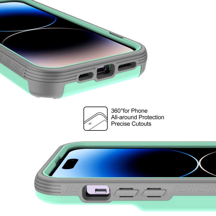 For iPhone 14 Plus 3 in 1 PC + TPU Mirror Phone Case
