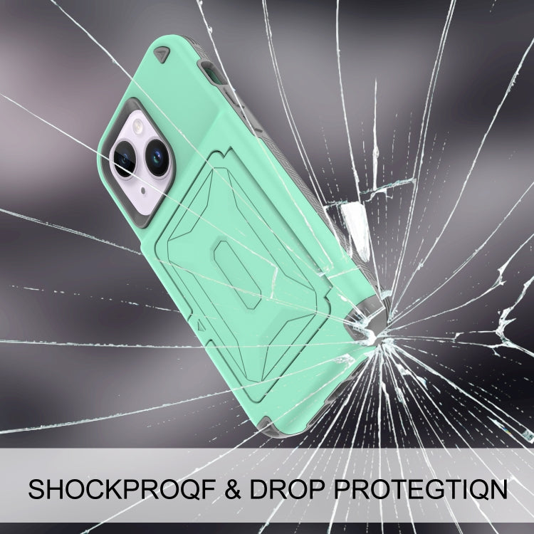 For iPhone 14 Plus 3 in 1 PC + TPU Mirror Phone Case