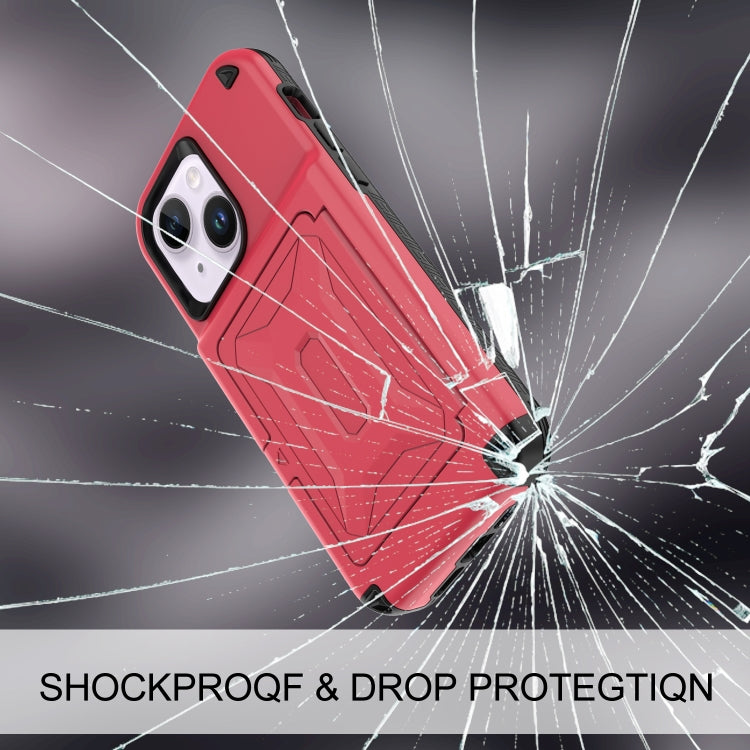 For iPhone 14 Plus 3 in 1 PC + TPU Mirror Phone Case