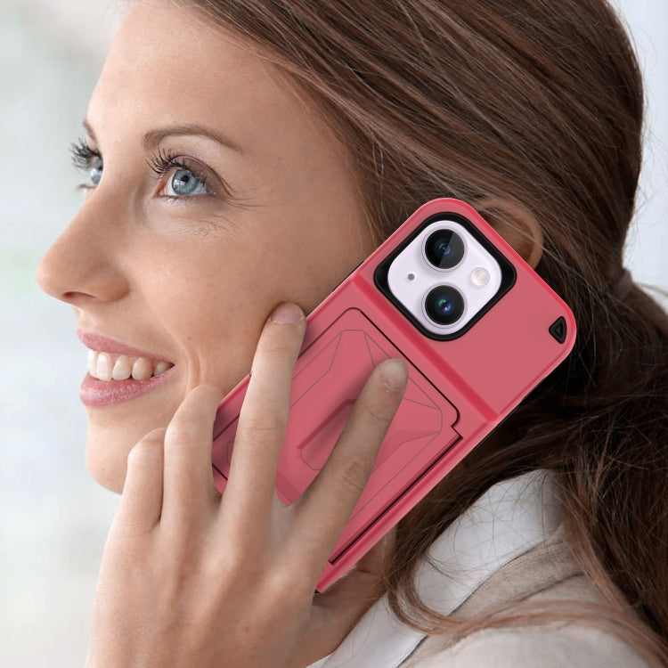 For iPhone 14 Plus 3 in 1 PC + TPU Mirror Phone Case