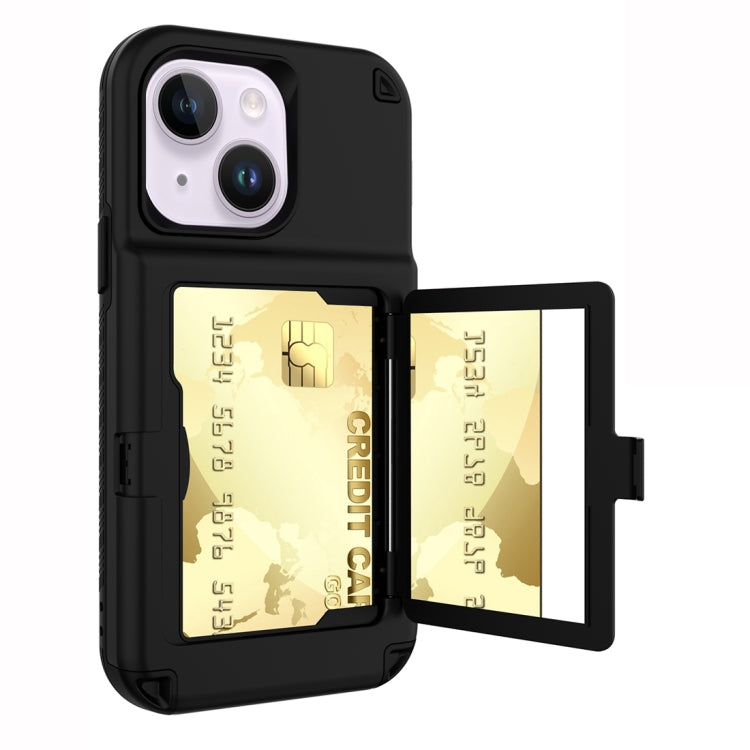 For iPhone 14 Plus 3 in 1 PC + TPU Mirror Phone Case