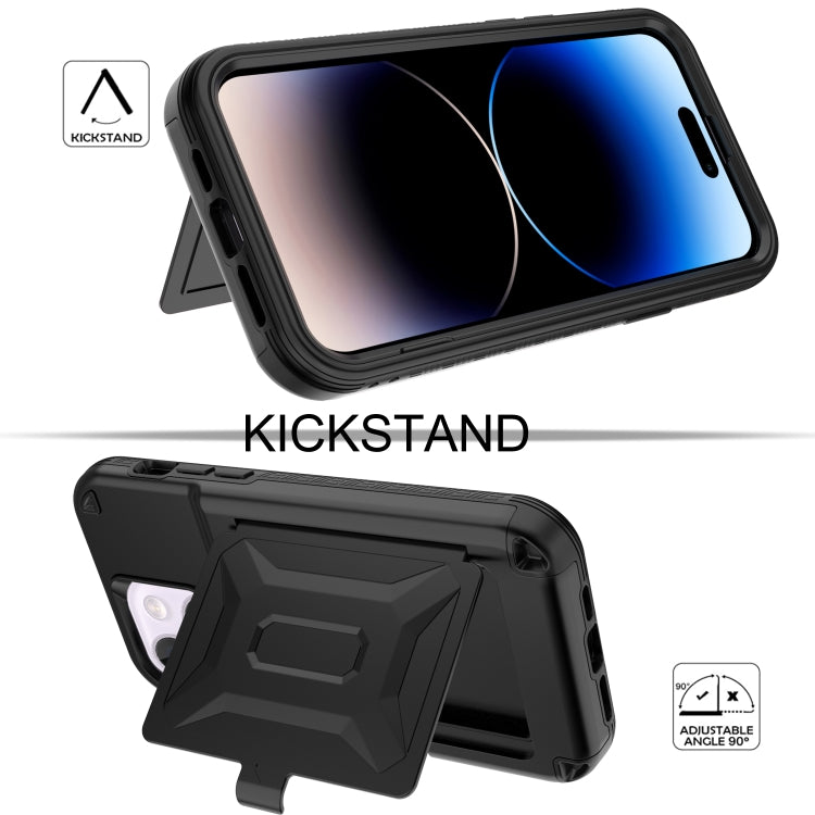 For iPhone 14 Plus 3 in 1 PC + TPU Mirror Phone Case