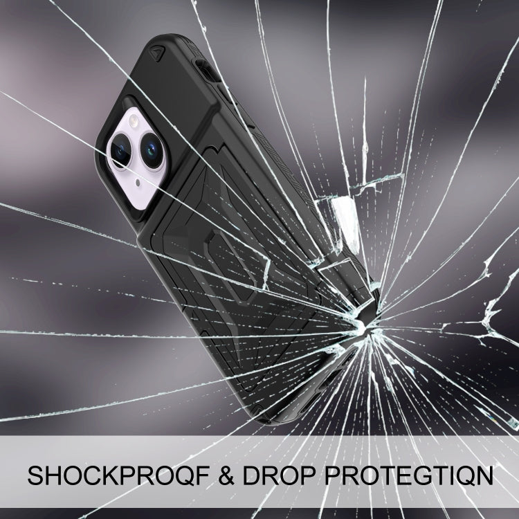 For iPhone 14 Plus 3 in 1 PC + TPU Mirror Phone Case