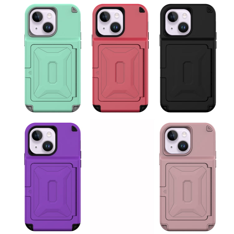 For iPhone 14 Plus 3 in 1 PC + TPU Mirror Phone Case