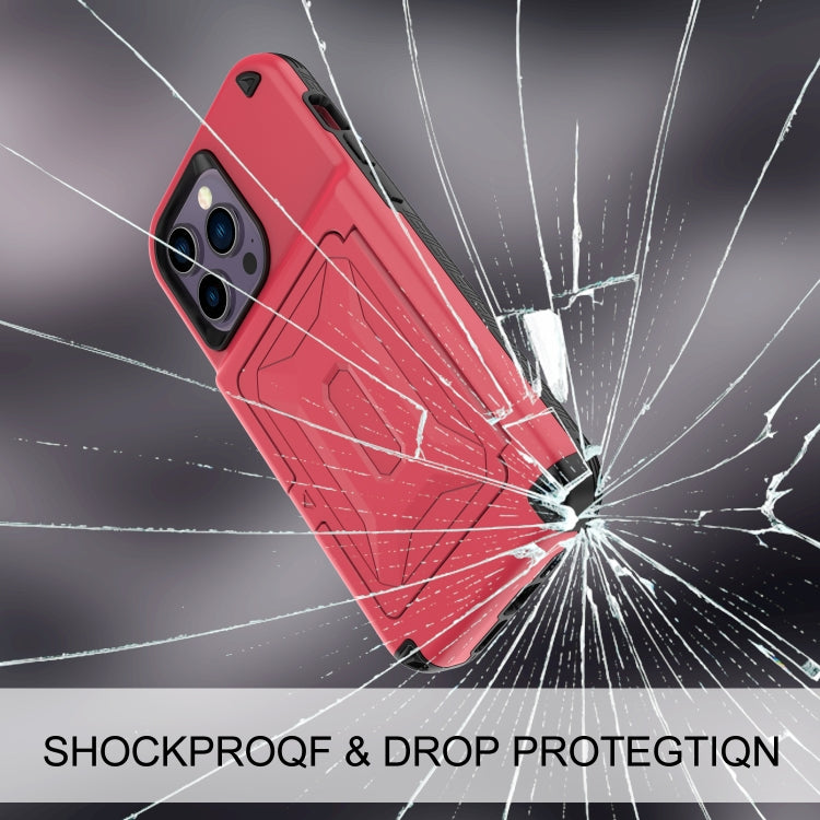 For iPhone 14 Pro 3 in 1 PC + TPU Mirror Phone Case