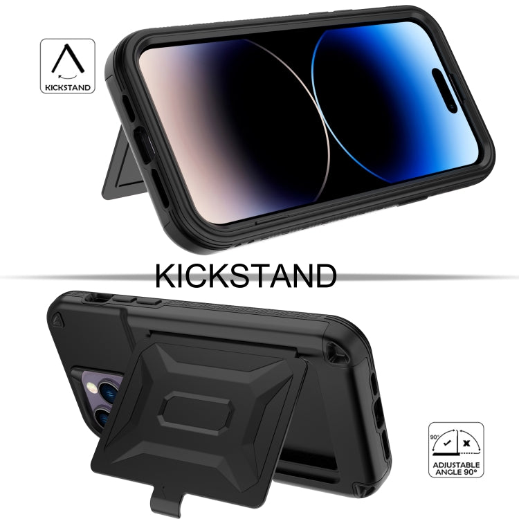 For iPhone 14 Pro 3 in 1 PC + TPU Mirror Phone Case