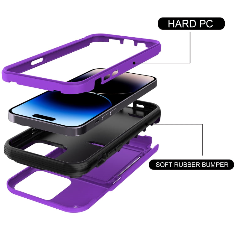 For iPhone 14 Pro 3 in 1 PC + TPU Mirror Phone Case