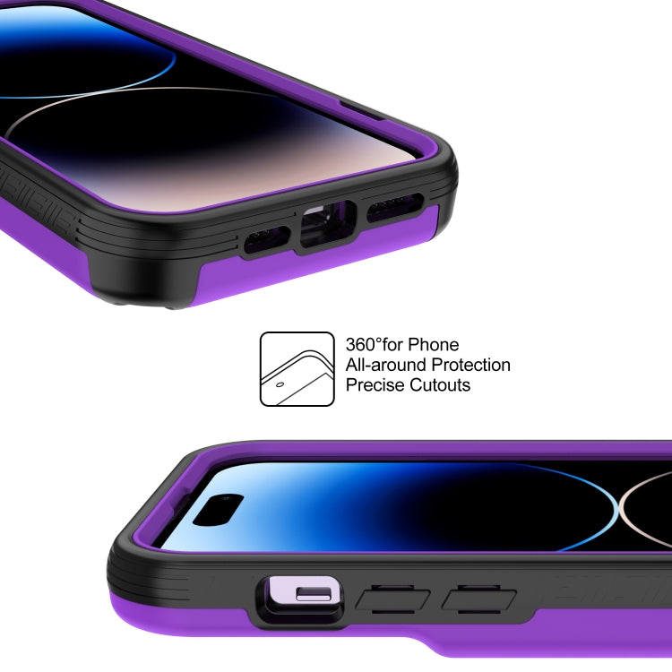For iPhone 14 Pro 3 in 1 PC + TPU Mirror Phone Case