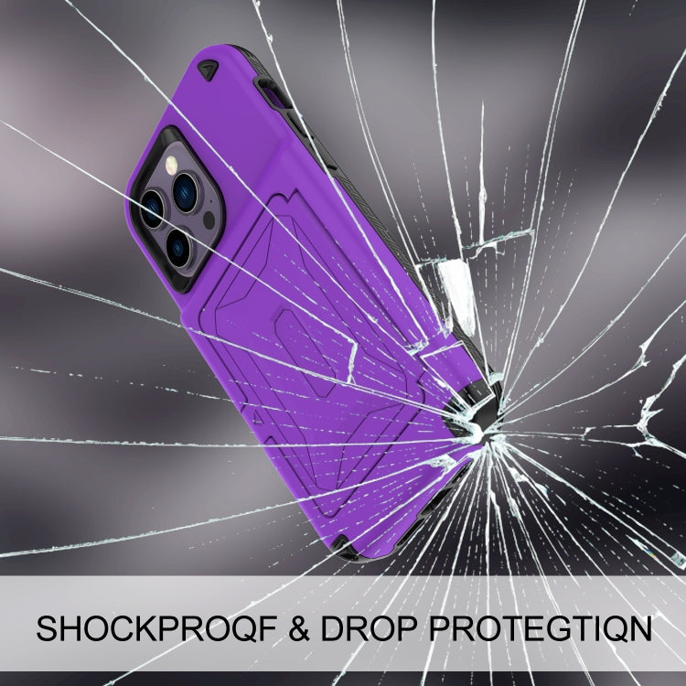 For iPhone 14 Pro 3 in 1 PC + TPU Mirror Phone Case