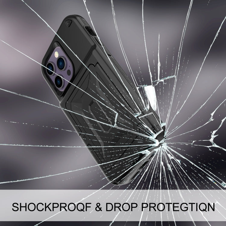 For  iPhone 14 Pro Max 3 in 1 PC + TPU Mirror Phone Case