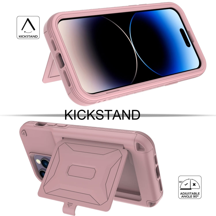For  iPhone 14 Pro Max 3 in 1 PC + TPU Mirror Phone Case