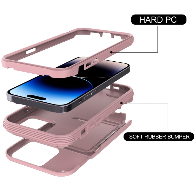 For  iPhone 14 Pro Max 3 in 1 PC + TPU Mirror Phone Case
