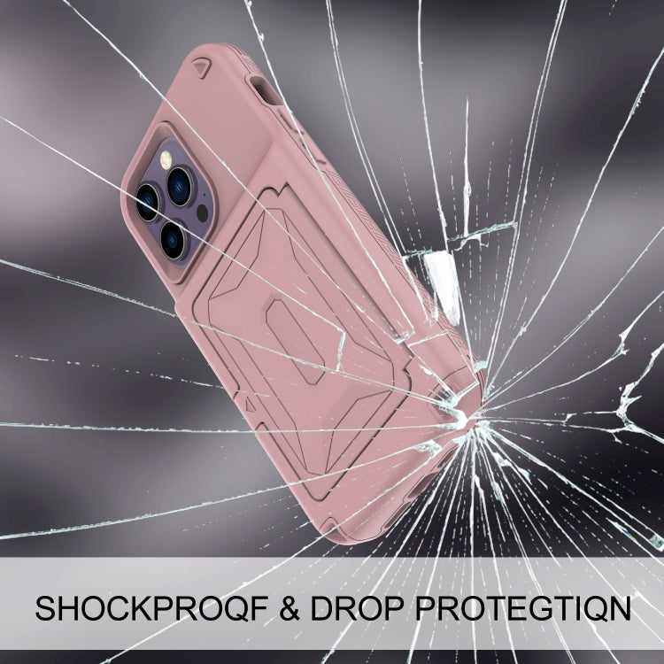 For  iPhone 14 Pro Max 3 in 1 PC + TPU Mirror Phone Case