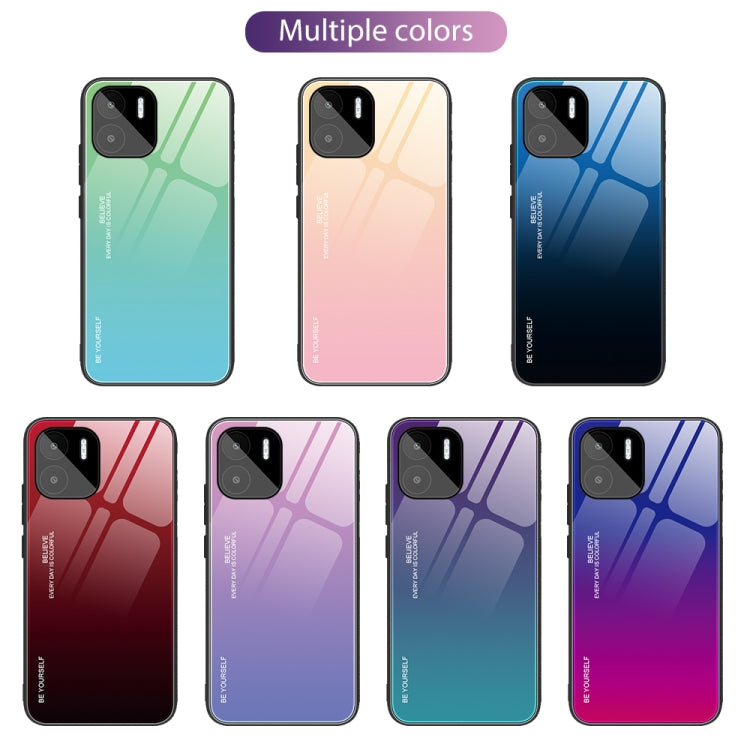 For Xiaomi Redmi A1 4G Gradient Color Glass Phone Case