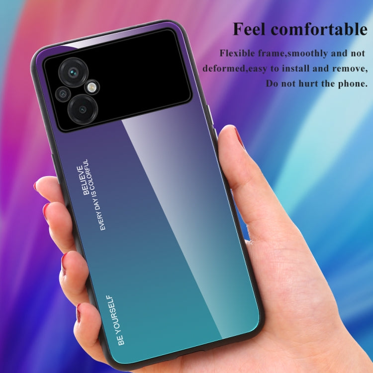 For Xiaomi Poco M5 4G Global Gradient Color Glass Phone Case