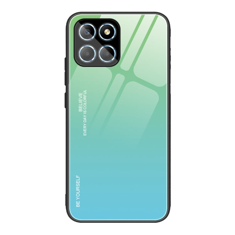 For Honor X8 Gradient Color Glass Phone Case