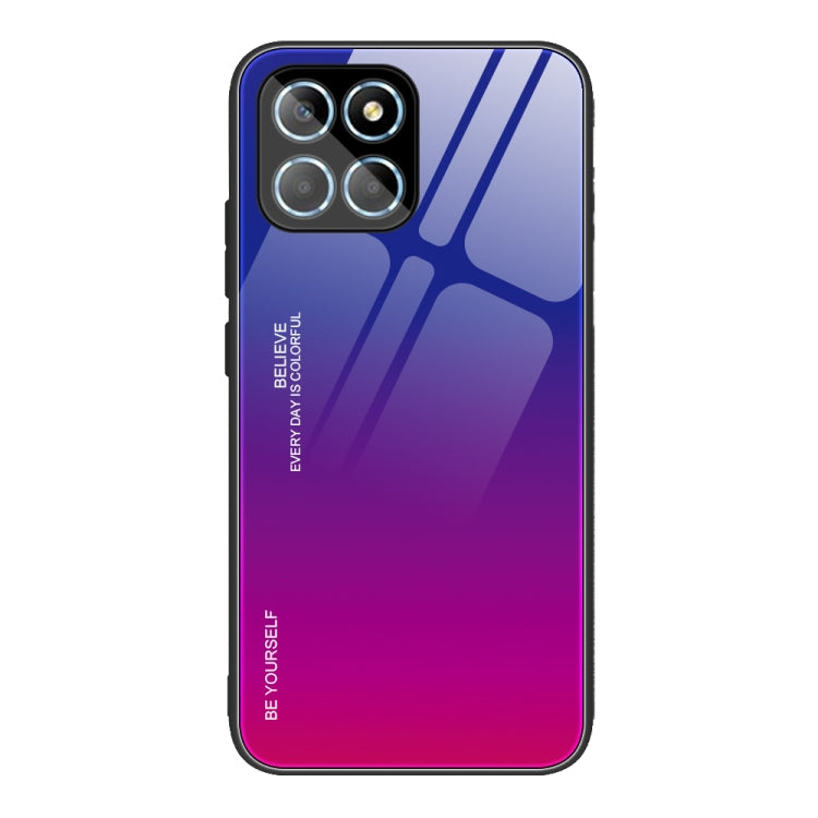 For Honor X8 Gradient Color Glass Phone Case