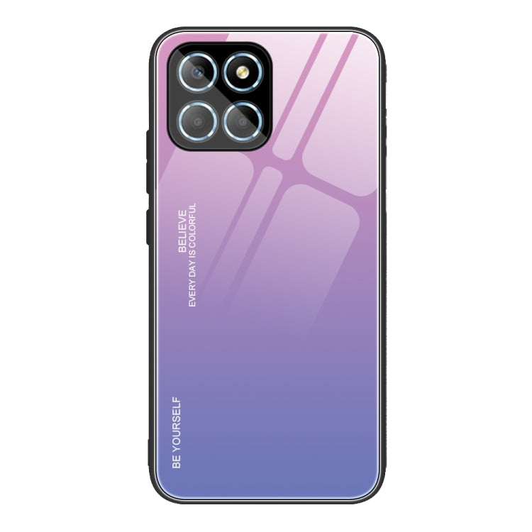 For Honor X8 Gradient Color Glass Phone Case