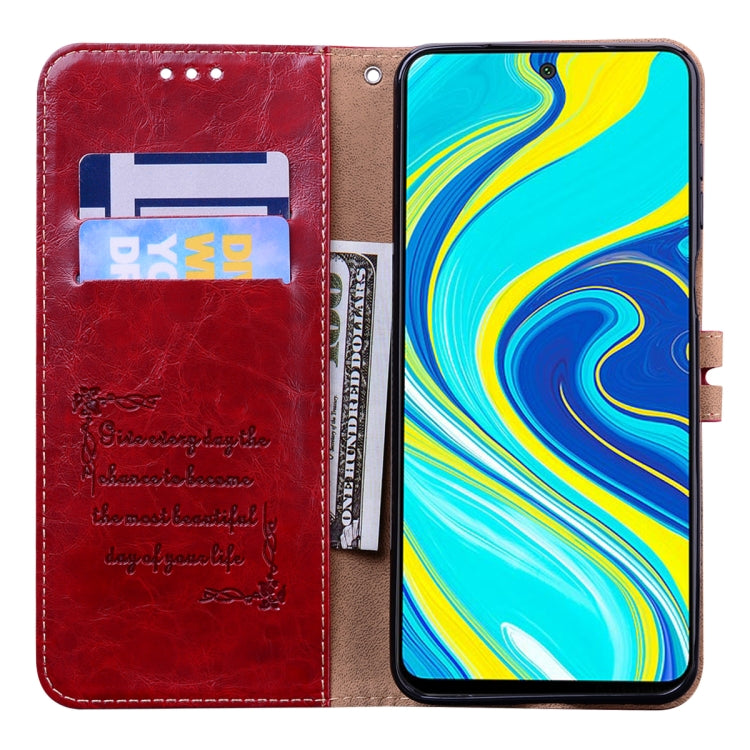 For Xiaomi Redmi Note 9 Pro Business Style Oil Wax Texture Horizontal Flip Leather Case, with Holder & Card Slots & Wallet