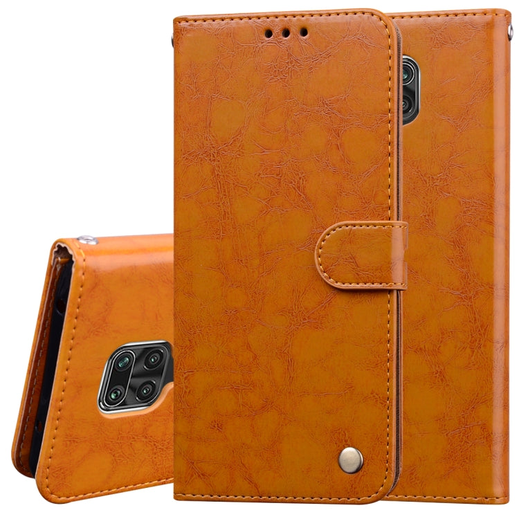 For Xiaomi Redmi Note 9 Pro Business Style Oil Wax Texture Horizontal Flip Leather Case, with Holder & Card Slots & Wallet