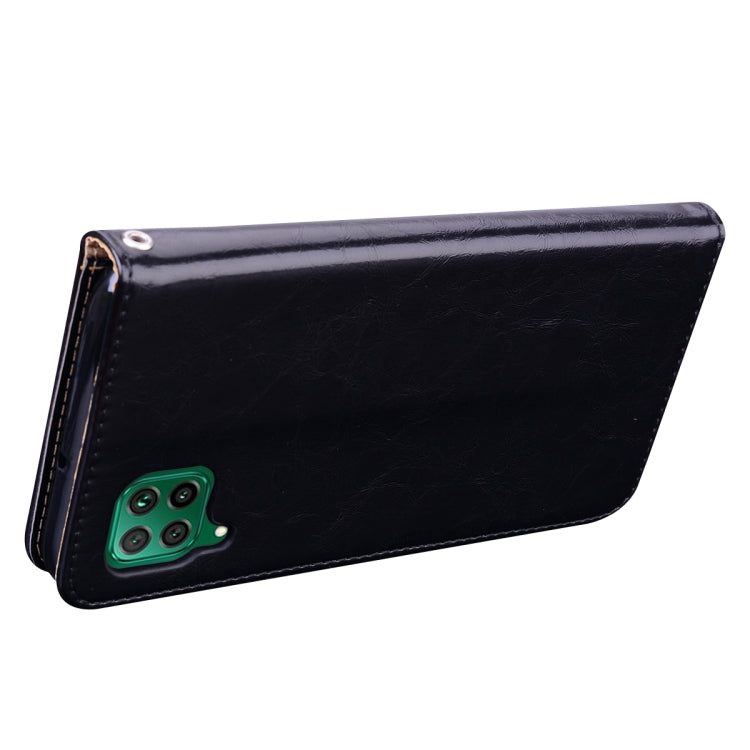 For Huawei P40 Lite Business Style Oil Wax Texture Horizontal Flip Leather Case, with Holder & Card Slots & Wallet