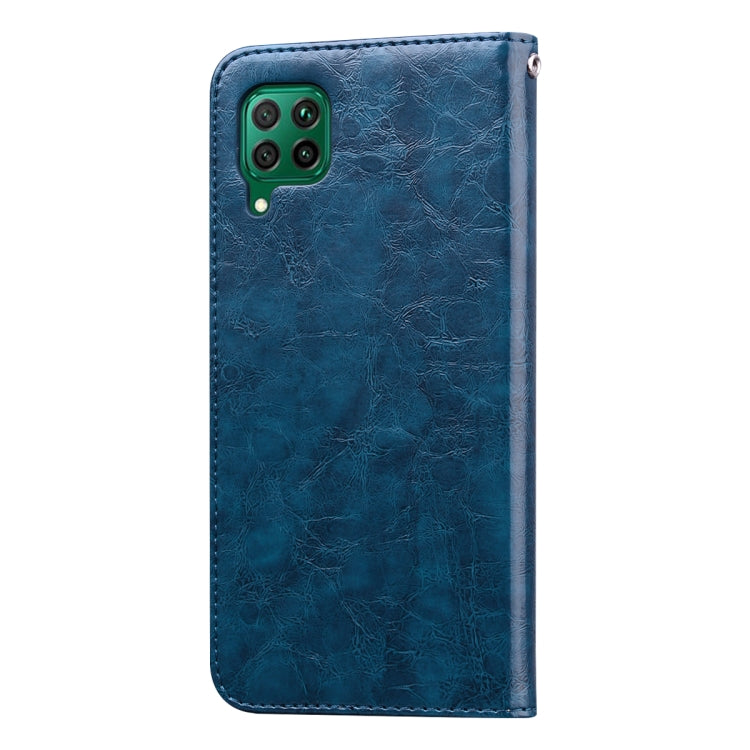 For Huawei P40 Lite Business Style Oil Wax Texture Horizontal Flip Leather Case, with Holder & Card Slots & Wallet