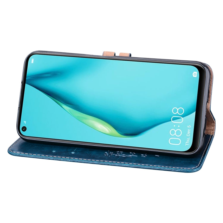 For Huawei P40 Lite Business Style Oil Wax Texture Horizontal Flip Leather Case, with Holder & Card Slots & Wallet