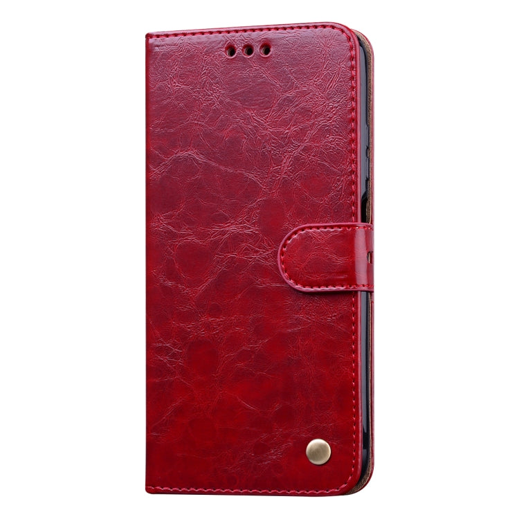 For Huawei P40 Lite Business Style Oil Wax Texture Horizontal Flip Leather Case, with Holder & Card Slots & Wallet