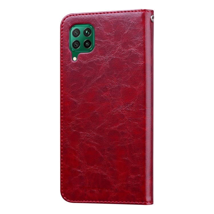 For Huawei P40 Lite Business Style Oil Wax Texture Horizontal Flip Leather Case, with Holder & Card Slots & Wallet