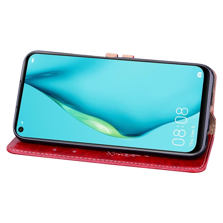 For Huawei P40 Lite Business Style Oil Wax Texture Horizontal Flip Leather Case, with Holder & Card Slots & Wallet