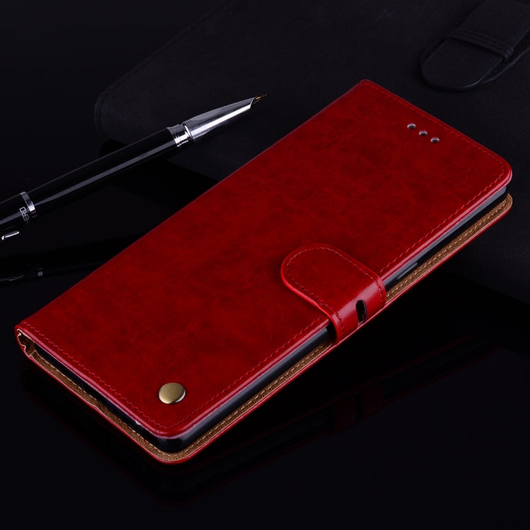 For Huawei P40 Lite Business Style Oil Wax Texture Horizontal Flip Leather Case, with Holder & Card Slots & Wallet