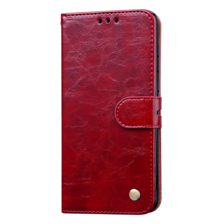 For Huawei P40 Business Style Oil Wax Texture Horizontal Flip Leather Case, with Holder & Card Slots & Wallet