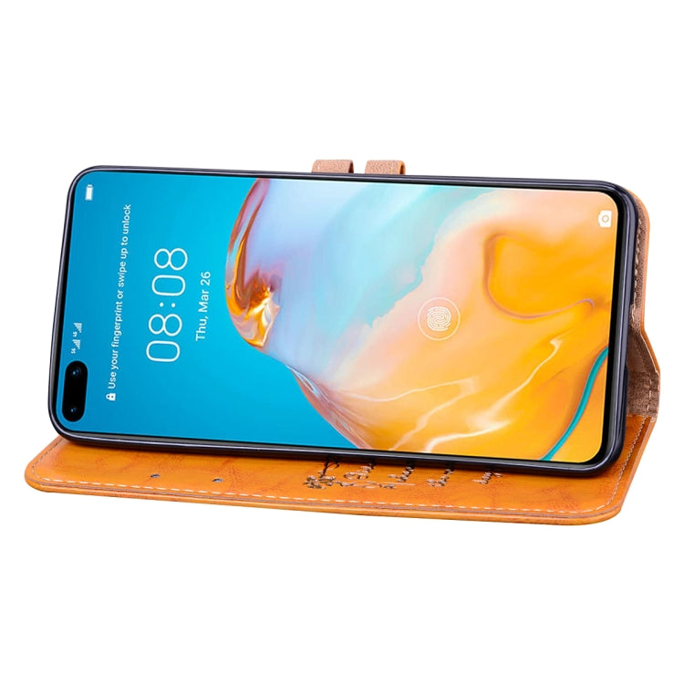 For Huawei P40 Business Style Oil Wax Texture Horizontal Flip Leather Case, with Holder & Card Slots & Wallet