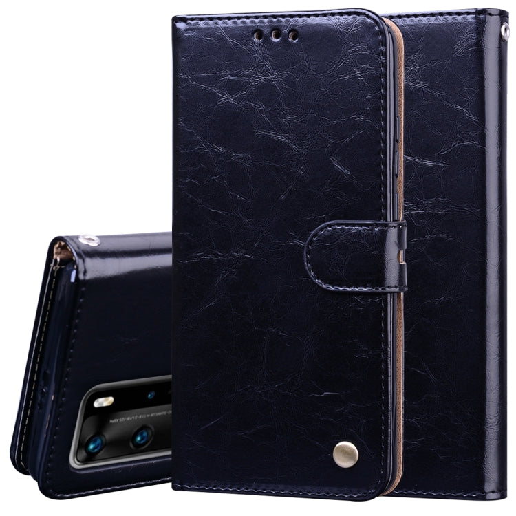 For Huawei P40 Pro Business Style Oil Wax Texture Horizontal Flip Leather Case, with Holder & Card Slots & Wallet