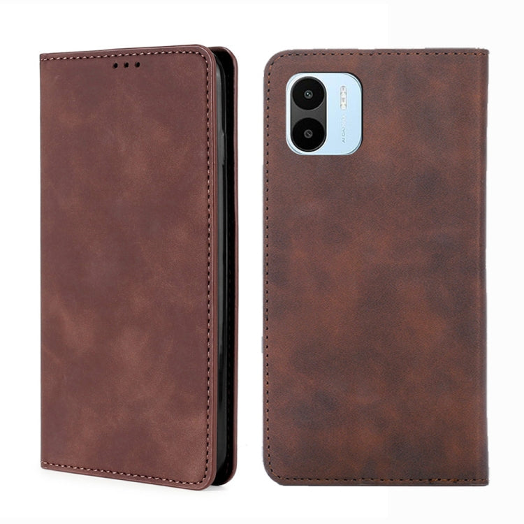 For Xiaomi Redmi A1 Skin Feel Magnetic Leather Phone Case