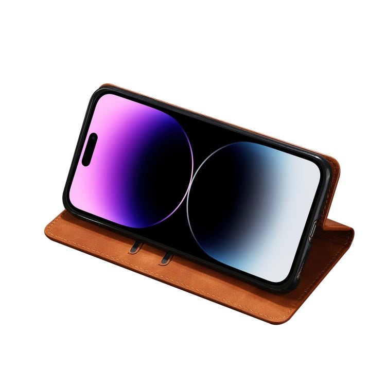 For Sharp Aquos Sense7 Skin Feel Magnetic Leather Phone Case
