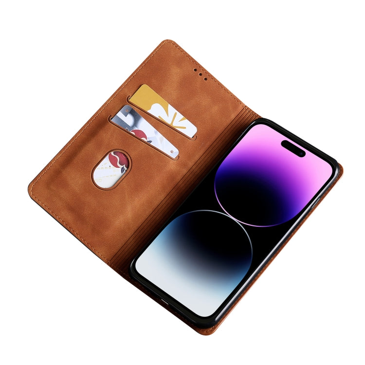 For Sharp Aquos Sense7 Skin Feel Magnetic Leather Phone Case