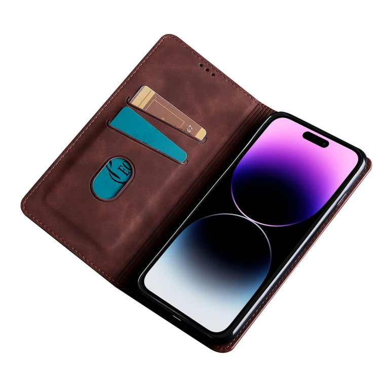 For Sharp Aquos Sense7 Skin Feel Magnetic Leather Phone Case