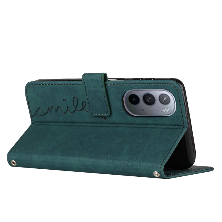 For Motorola Edge 30 Ultra 5G/X30 Pro 5G Skin Feel Heart Pattern Leather Phone Case With Lanyard
