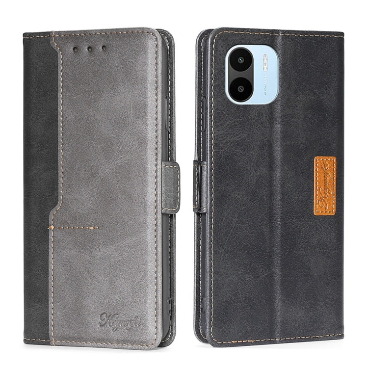 For Xiaomi Redmi A1 Contrast Color Side Buckle Leather Phone Case