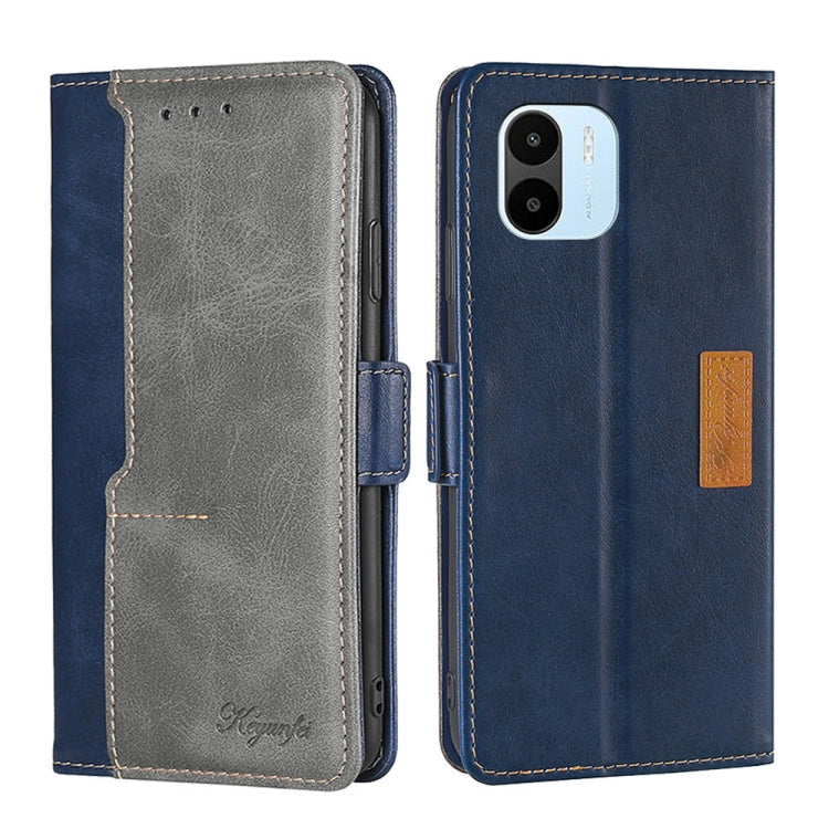 For Xiaomi Redmi A1 Contrast Color Side Buckle Leather Phone Case