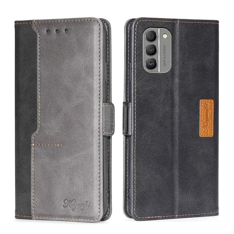 For Nokia G400 Contrast Color Side Buckle Leather Phone Case