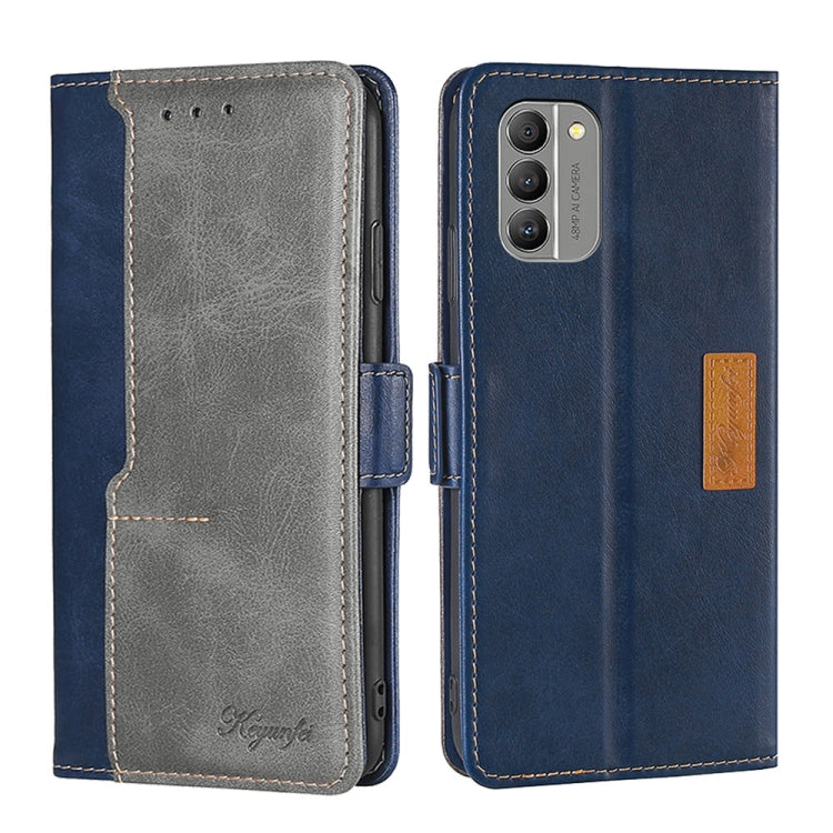 For Nokia G400 Contrast Color Side Buckle Leather Phone Case