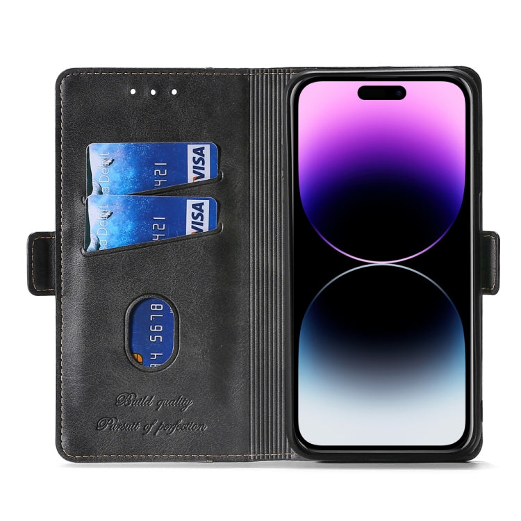 For Sharp Aquos Sense7 Contrast Color Side Buckle Leather Phone Case